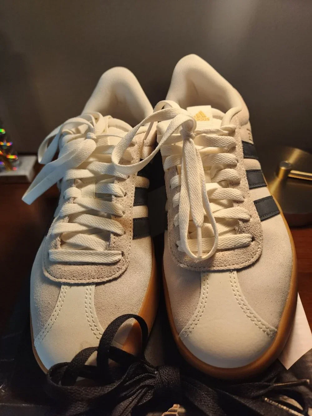 Womens Adidas VL Court 3.0 OWHITE/GRESIX/GOLDMT US Size 9